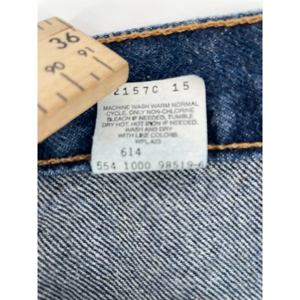 VNTG (10/00) Levi’s 517 Jeans Men’s 36x29 Boot Cut Dark Wash Made In USA Y2K